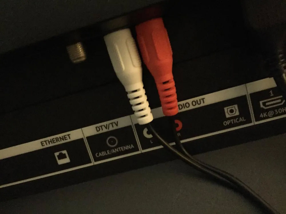 RCA Y cable to Bose speaker