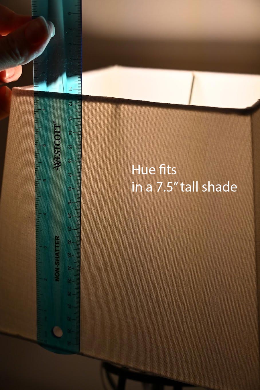 Hue in a seven inch lamp