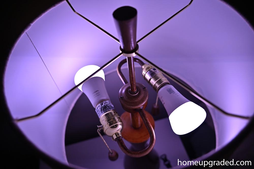 Two Hue bulbs in one lamp